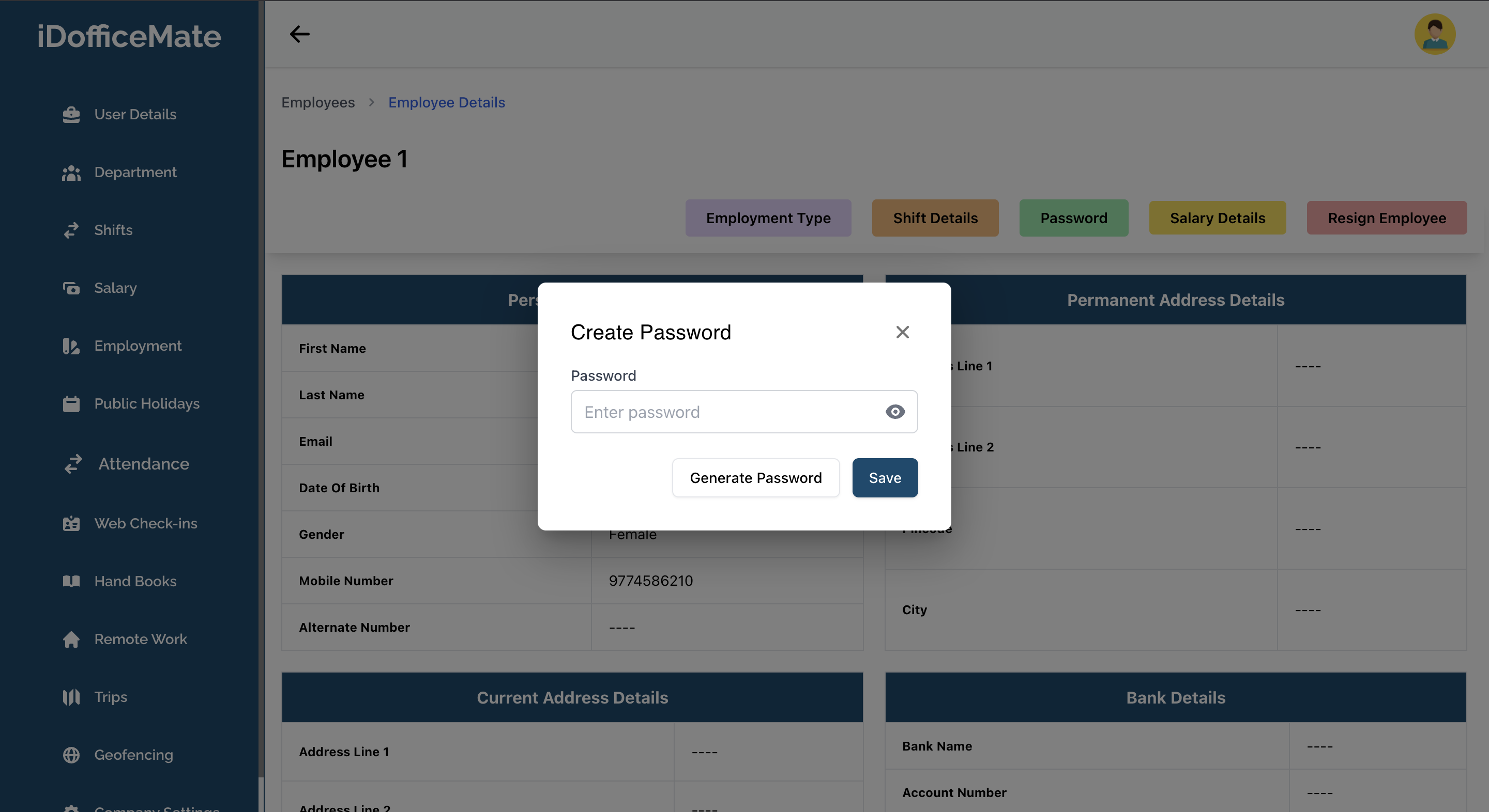 Change Password